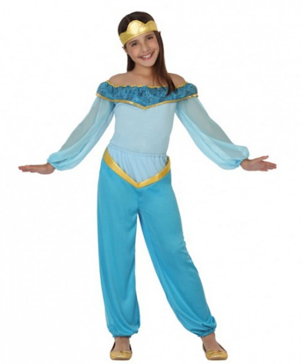 Blauw arabische prinses kostuum 116 (5-6 jaar)