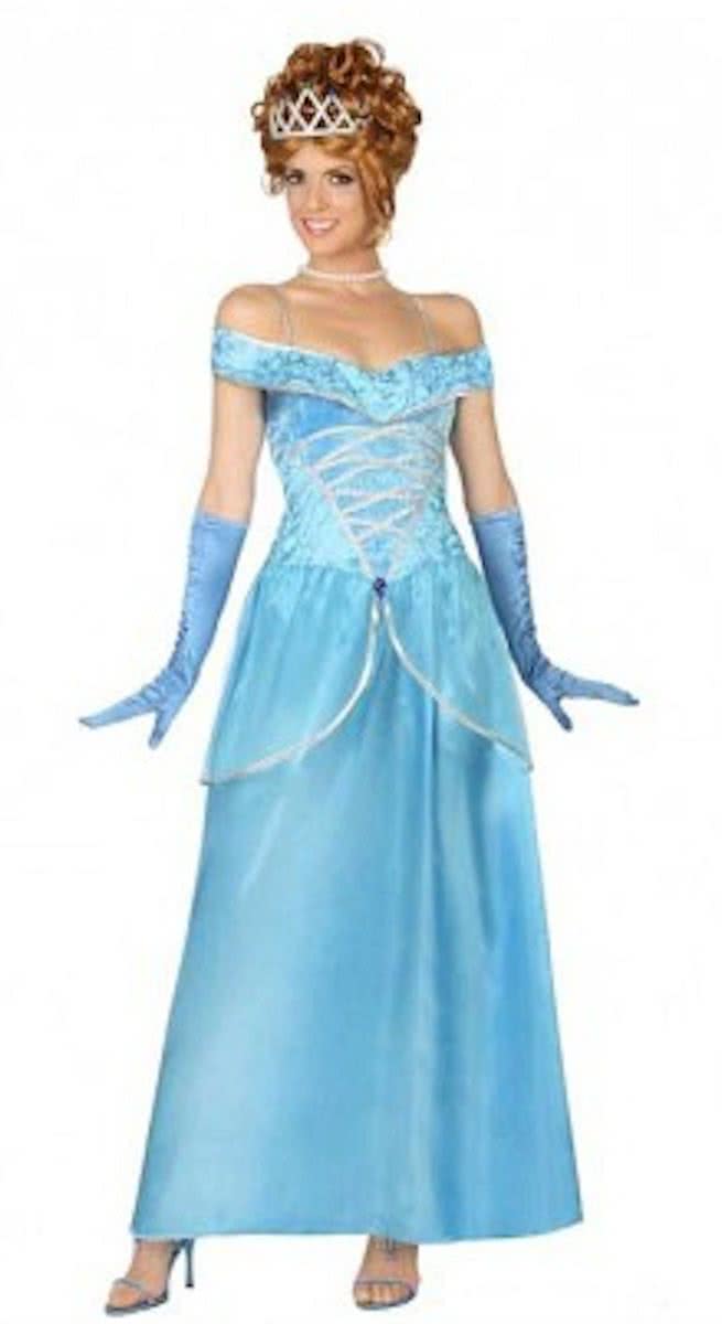 Blauwe prinsessen kleding M/l