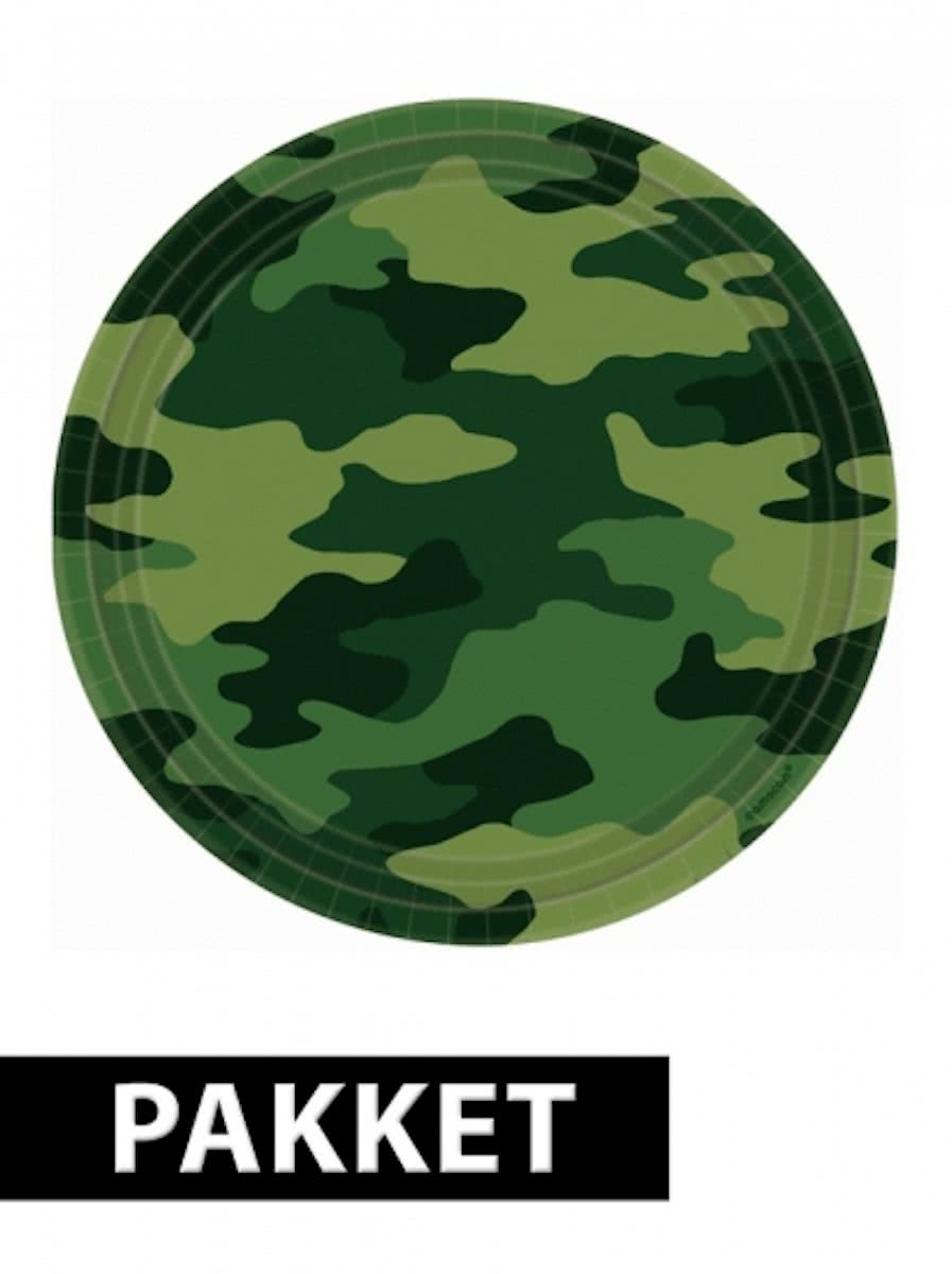 Camouflage kinderfeest pakket