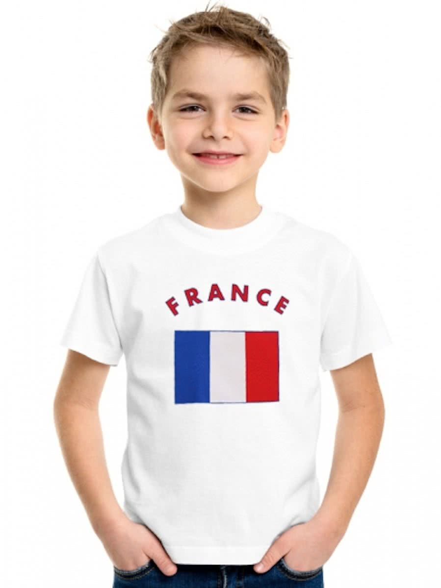 Frankrijk t-shirt wit kinderen Xl (158-164)