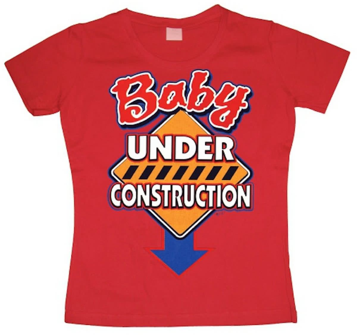 Fun t-shirt Baby Under Construction dames XXL