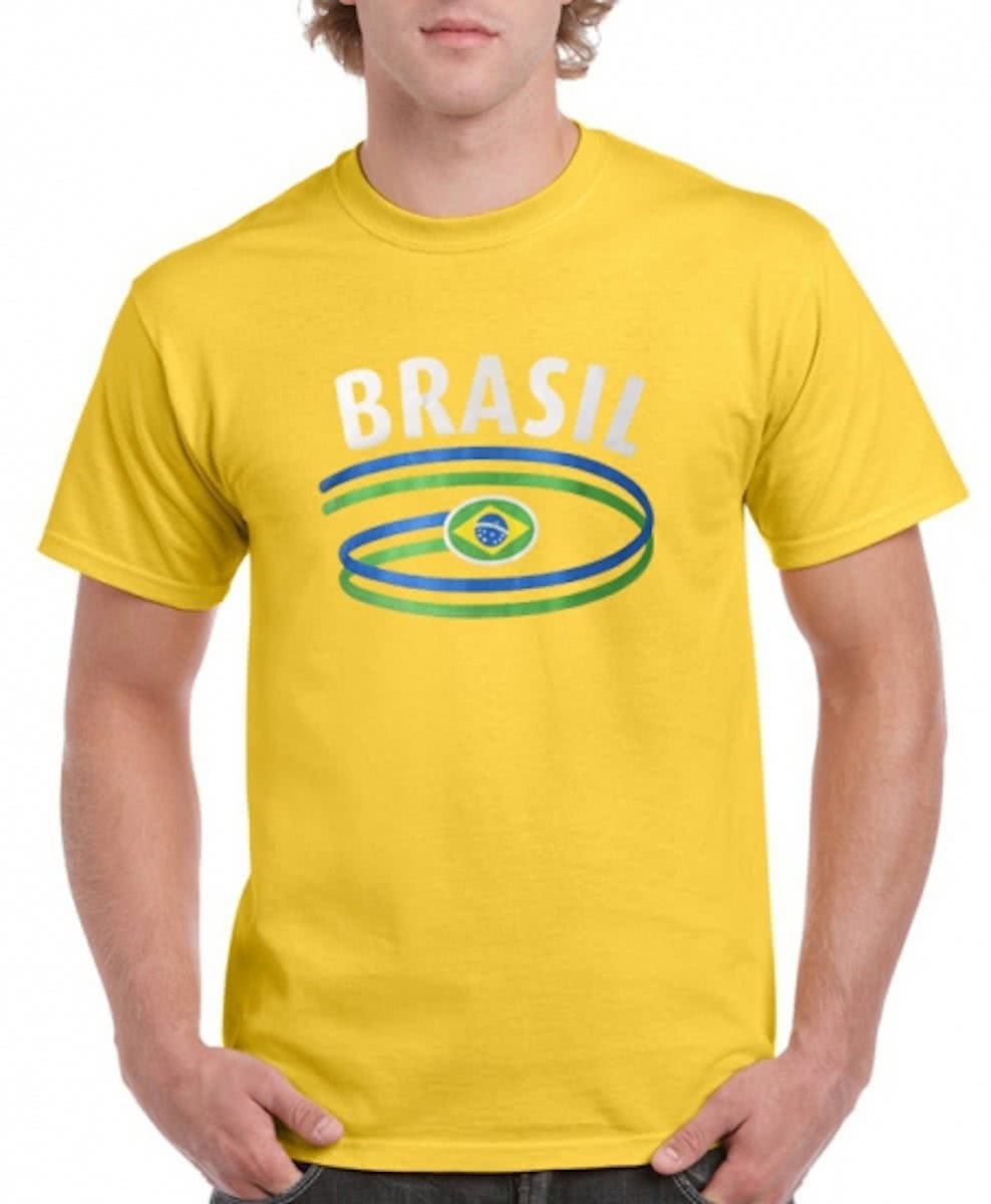 Geel Brazilie t-shirt heren M