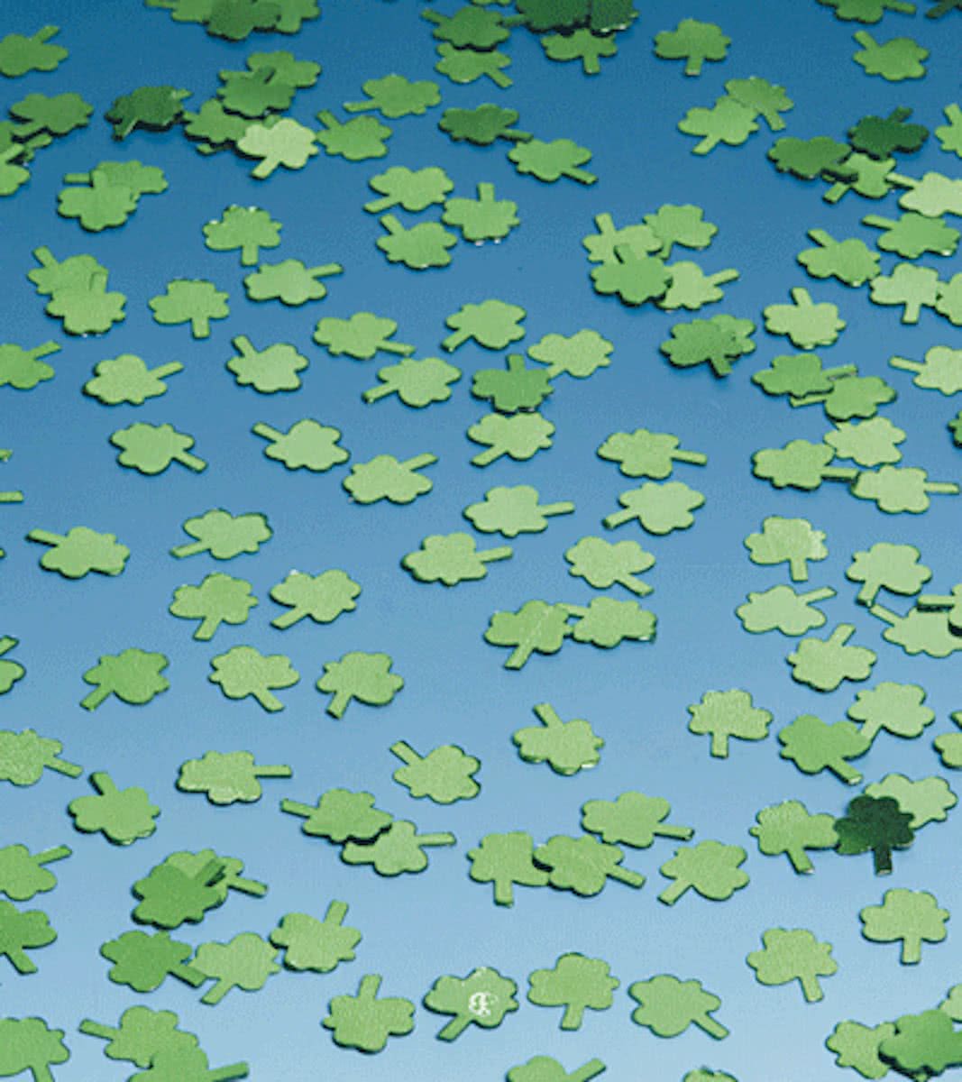 Groene klavertjes confetti