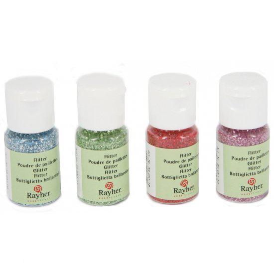 Hobby materiaal glitterflesje blauw 10 ml