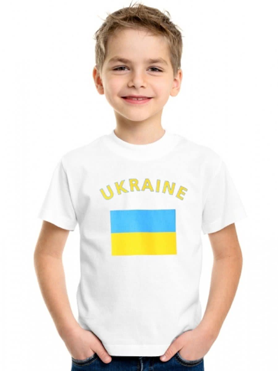 Kinder t-shirt vlag Oekraine 122-128 (s)