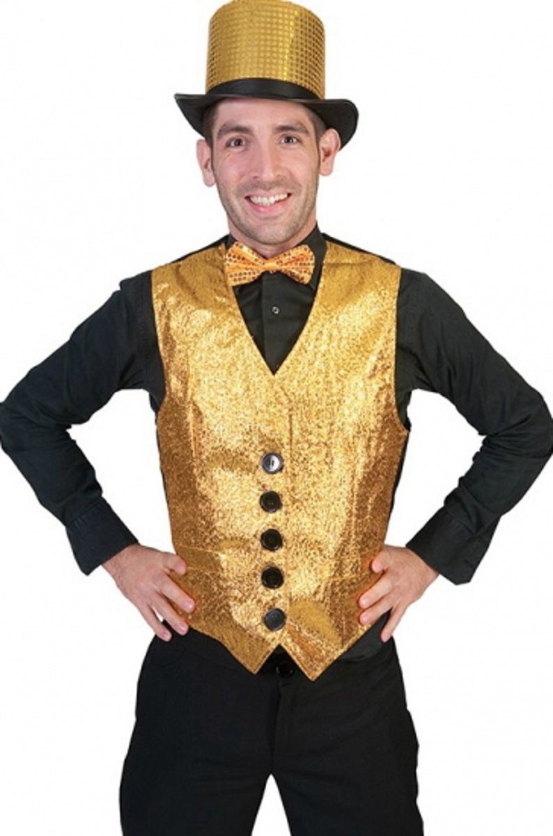 Kleding Gouden gilet voor heren M