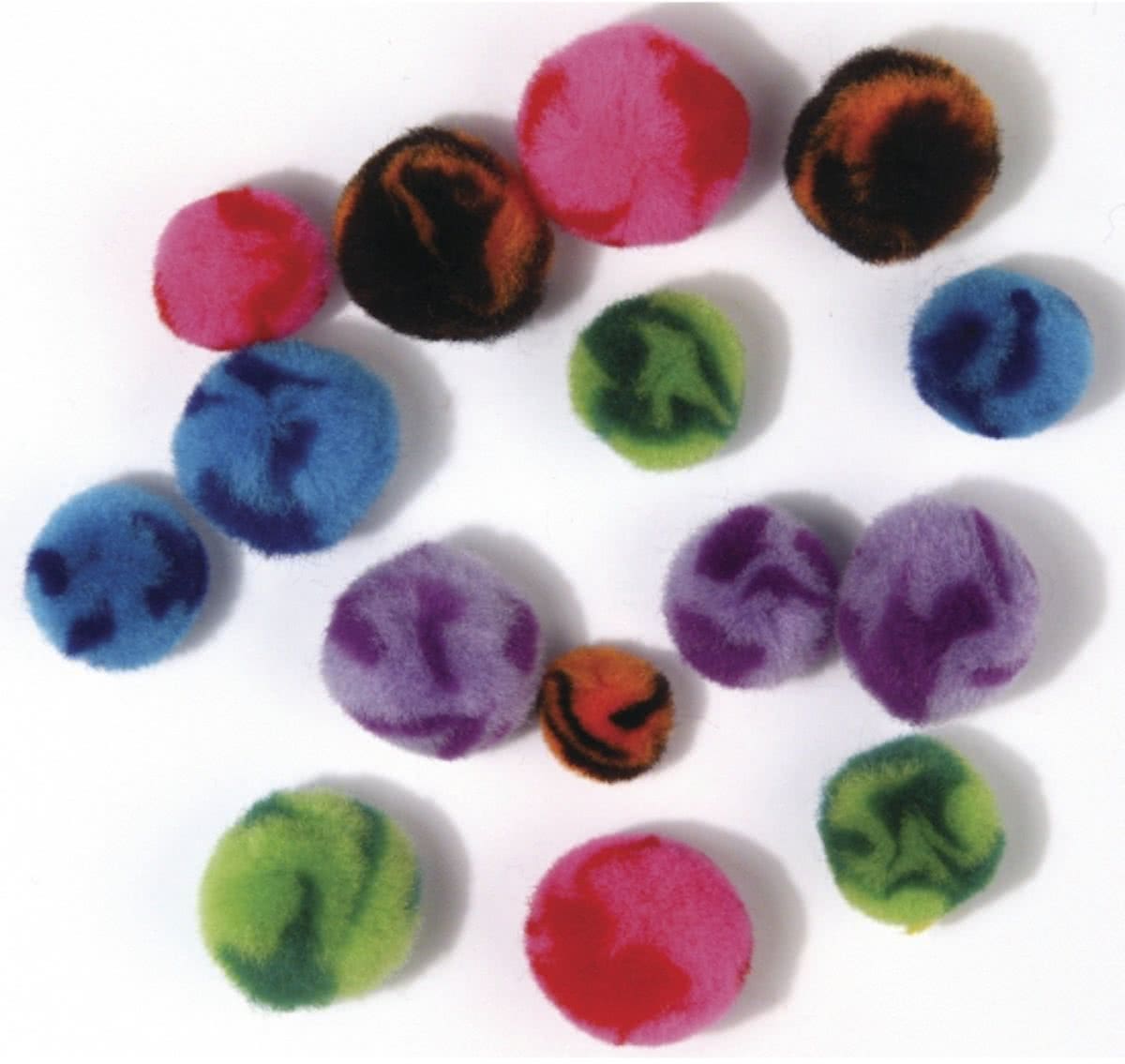 Knutsel pompons assortiment 100 stuks