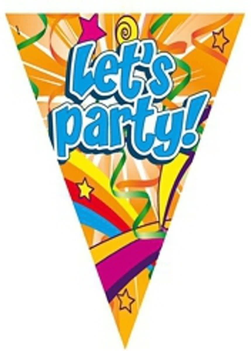 Lets party feest vlaggenlijntjes