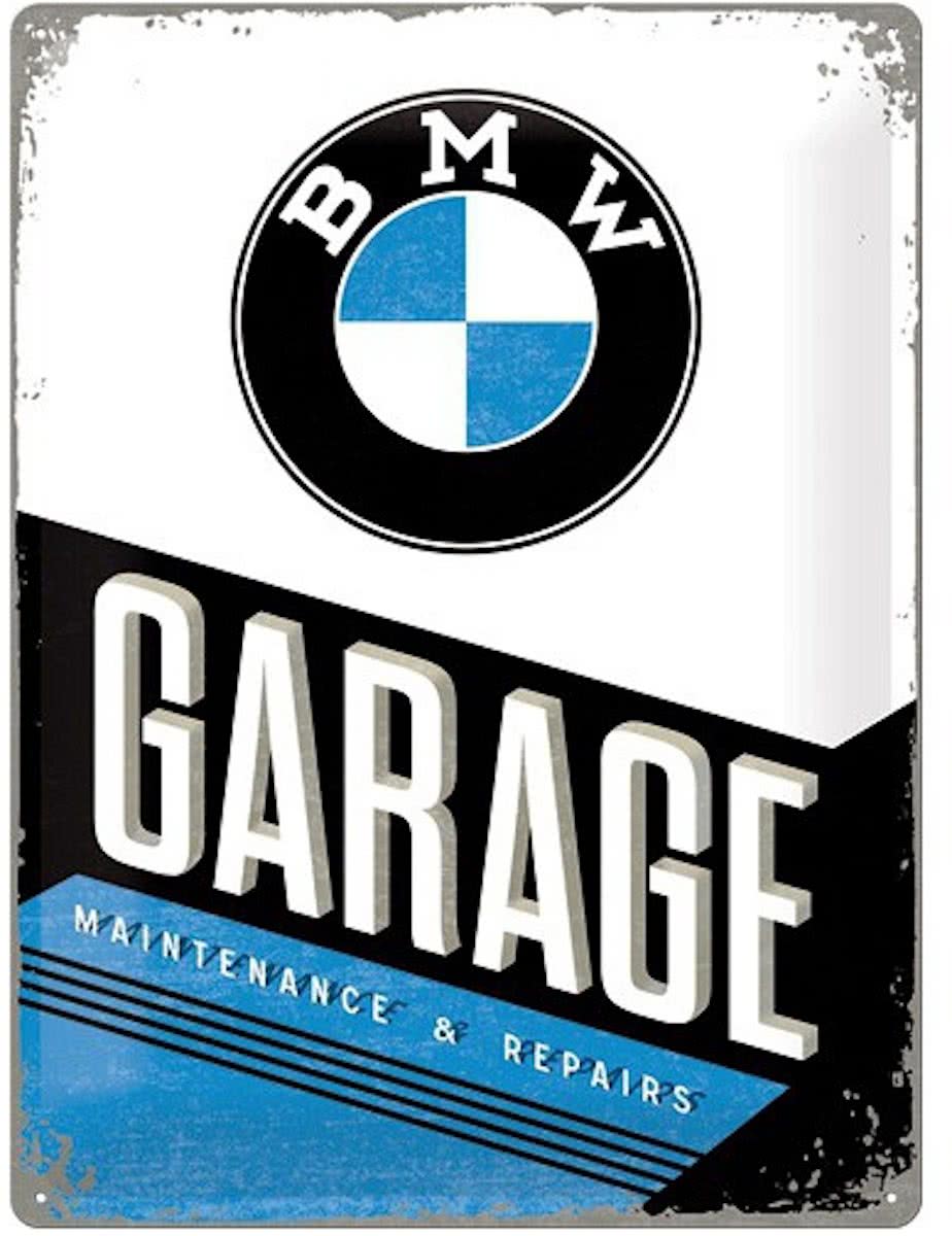 Muurplaatje BMW garage 30 x 40 cm