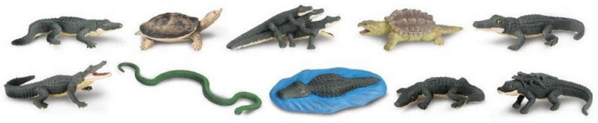 Plastic reptielen 12 stuks