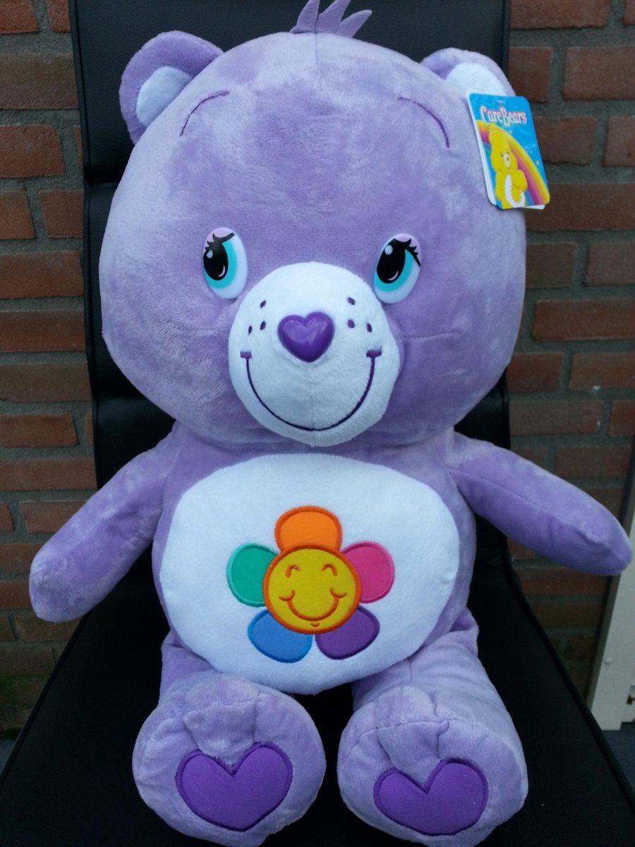 Pluche paars troetelbeertje knuffel 60 cm