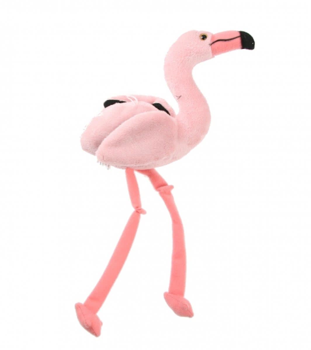 Pluche roze flamingo knuffel 18 cm