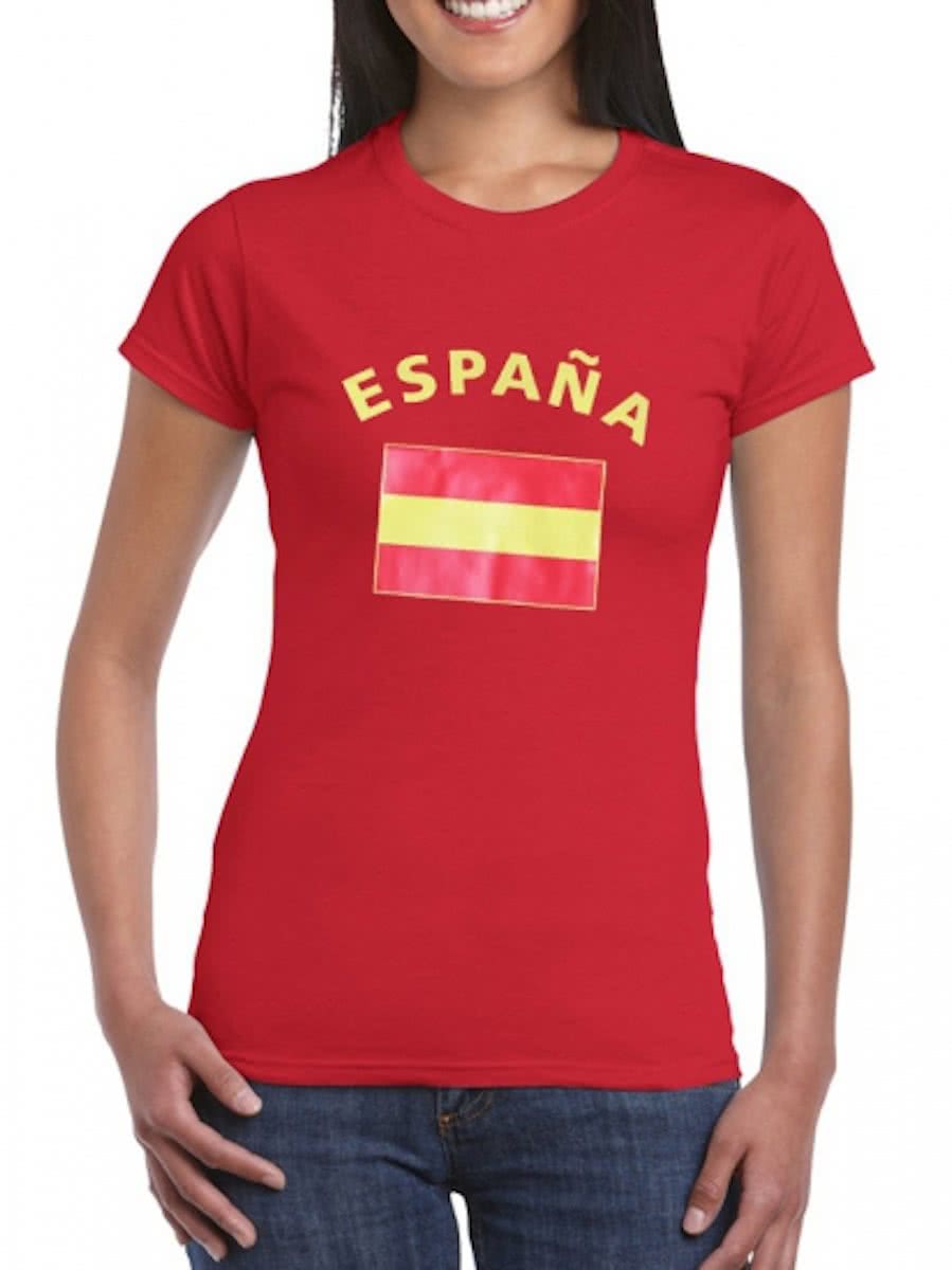 Rood Spanje t-shirt dames S