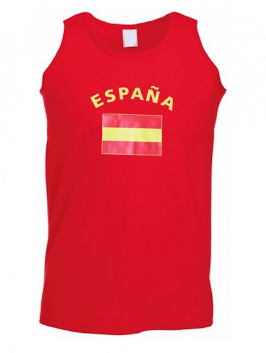 Rood heren singlet vlag Espana M