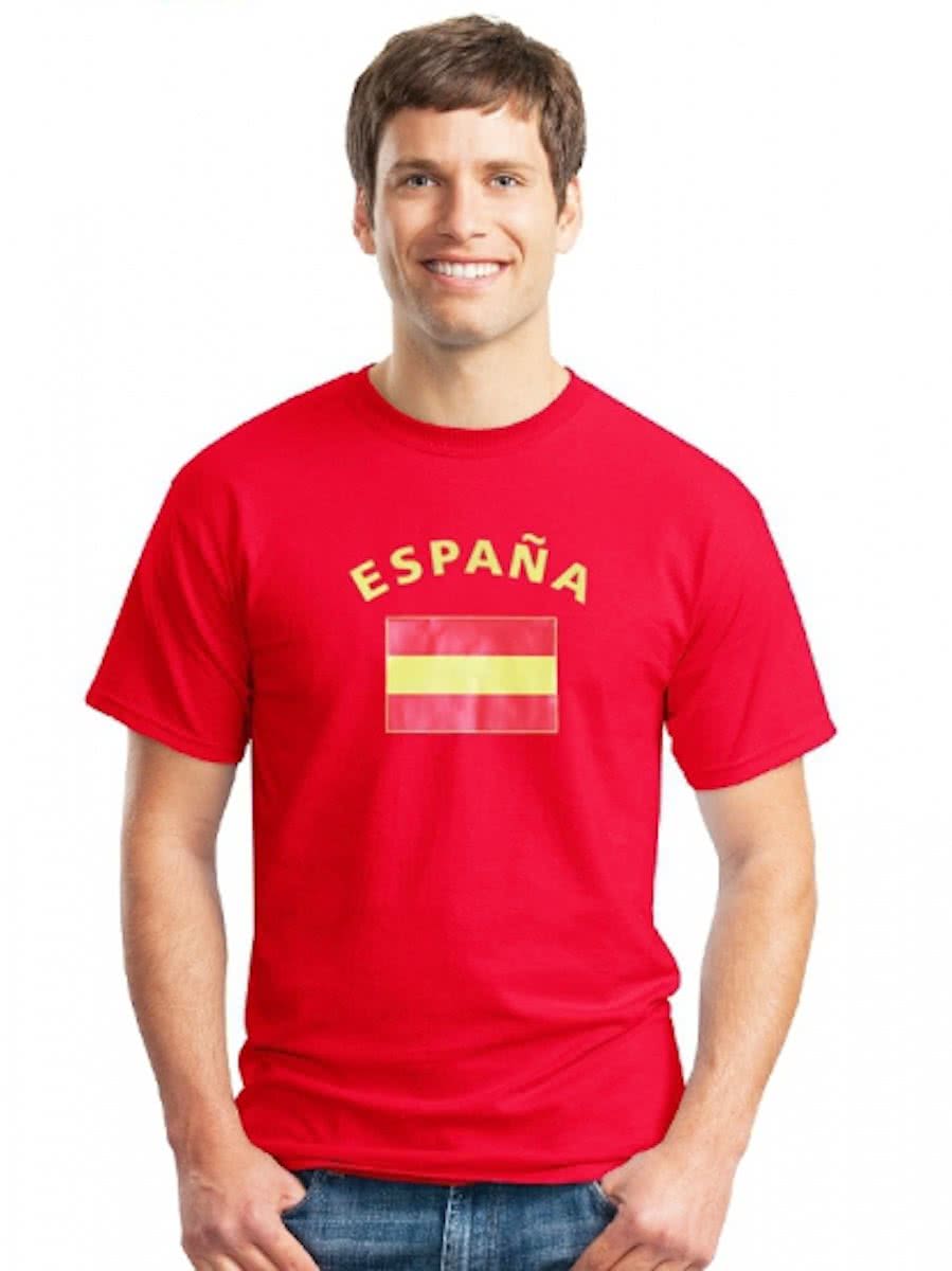 Rood heren t-shirt vlag Espana 2xl