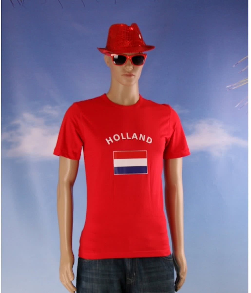 Rood t-shirt vlag Holland S