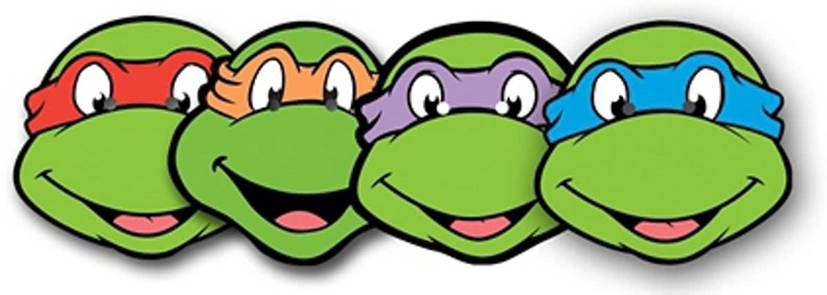 Set van 4 Ninja Turtles maskers