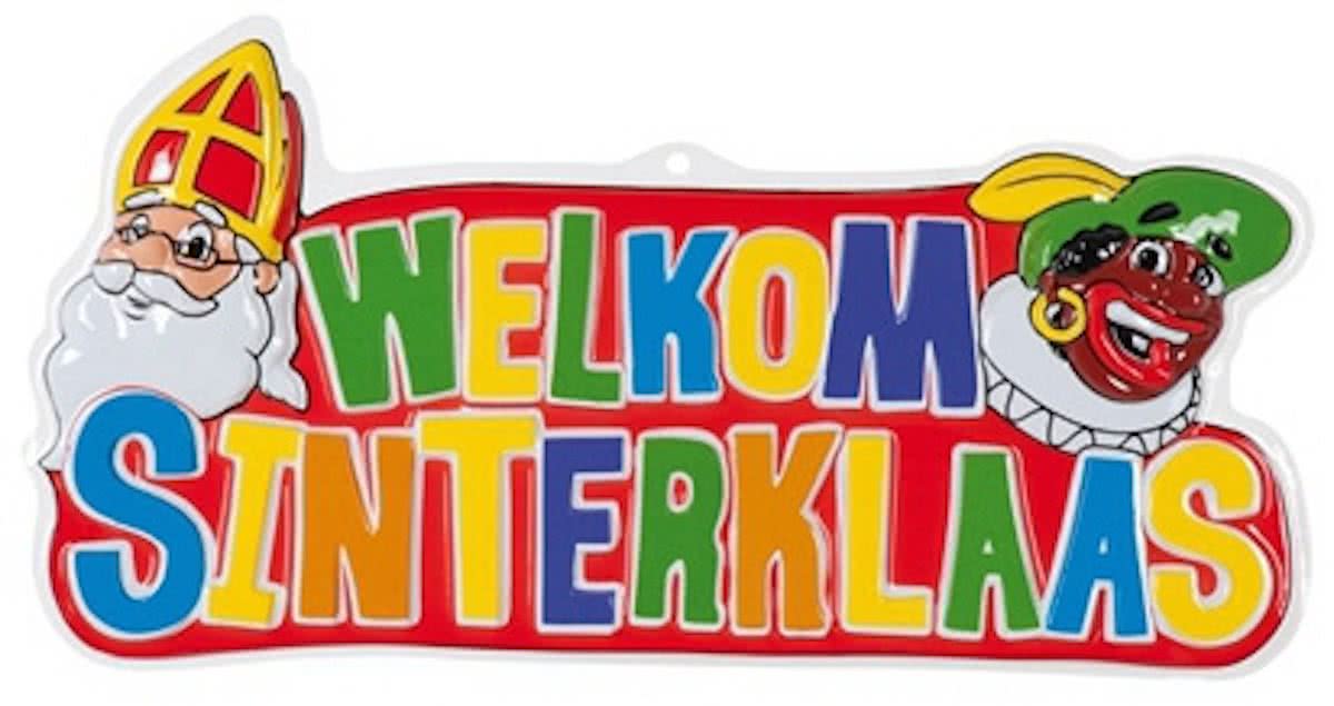 Sinterklaas Welkom Sinterklaas wanddeco 55 x 30