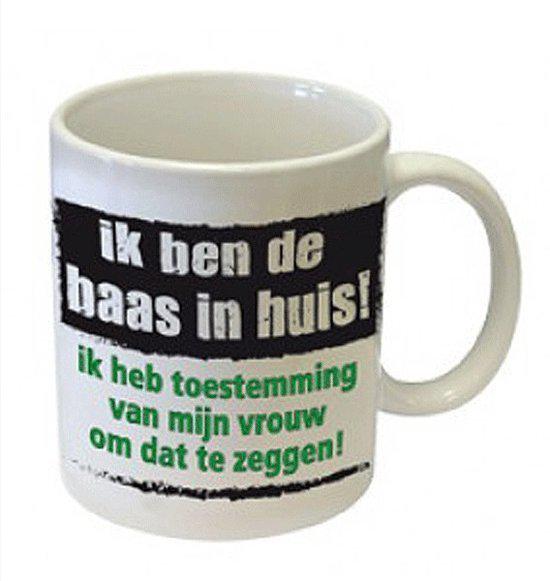 Slogan mok de baas in huis