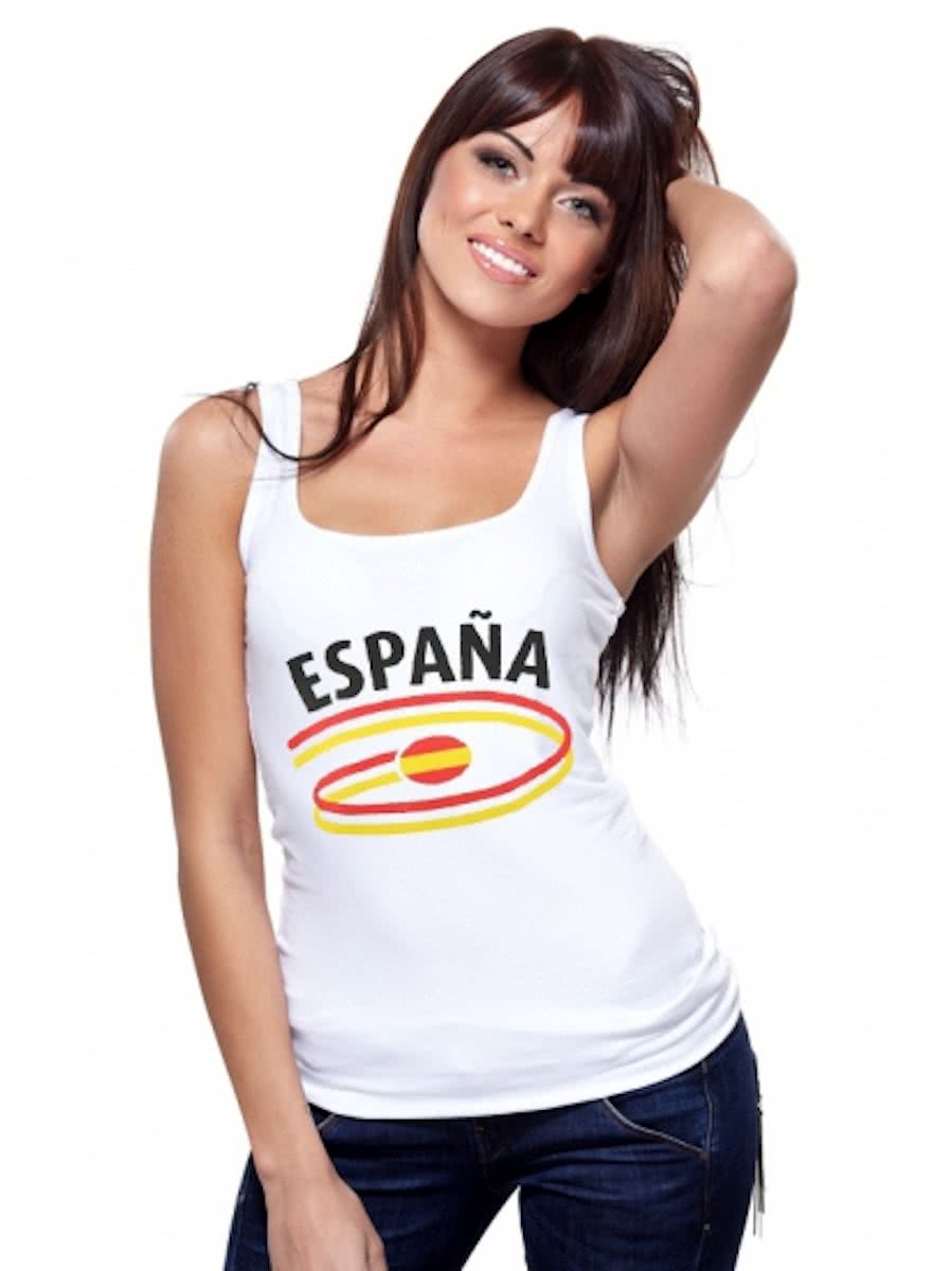 Spanje fan tanktop wit dames L