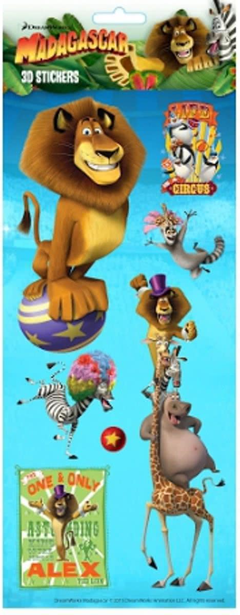 Stickervel 3D Madagascar