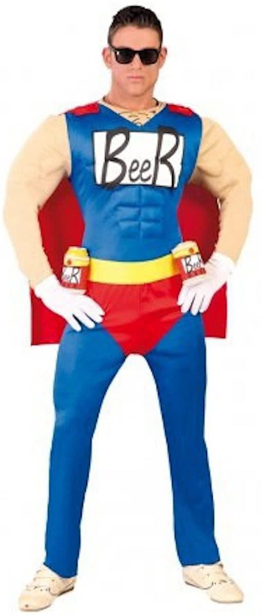 Super beer man kostuum gespierd L/xl