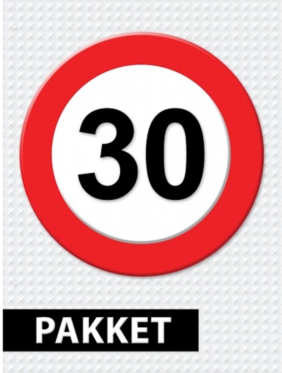 Verkeersbord 30 jaar feestartikelen pakket