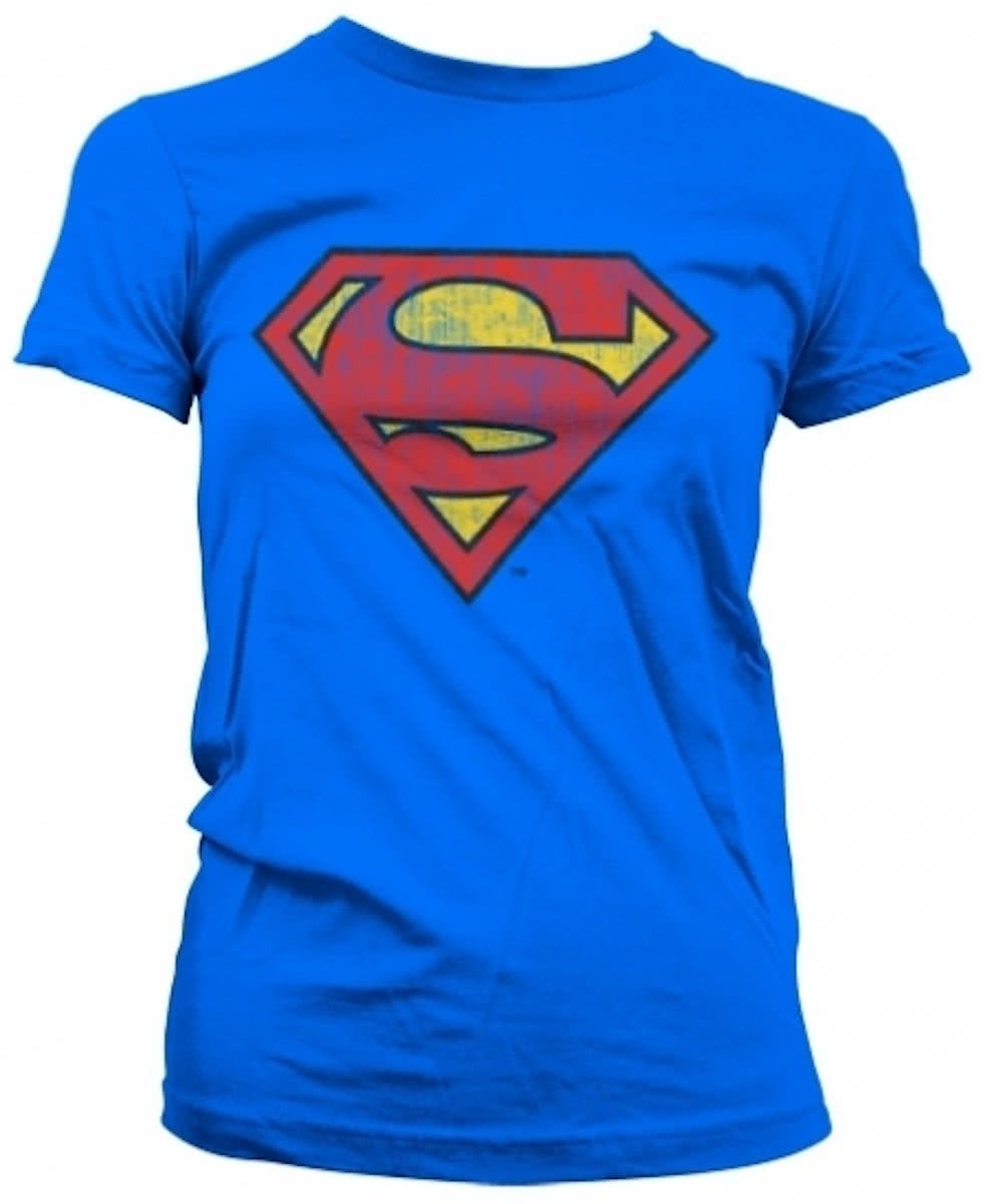 Vintage Superman logo t-shirt dames M