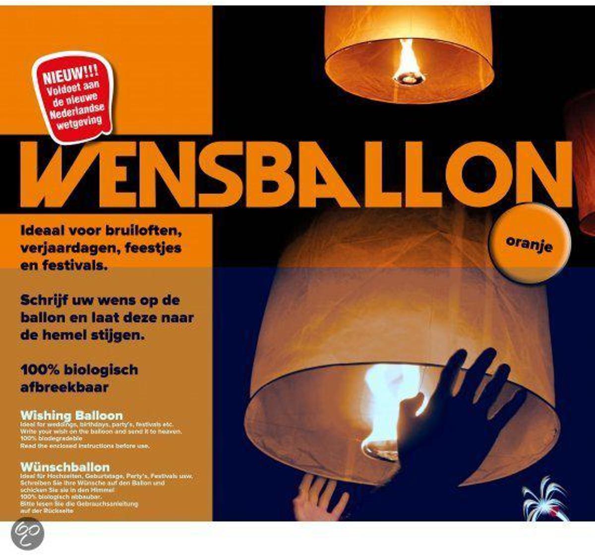 Wensballon oranje