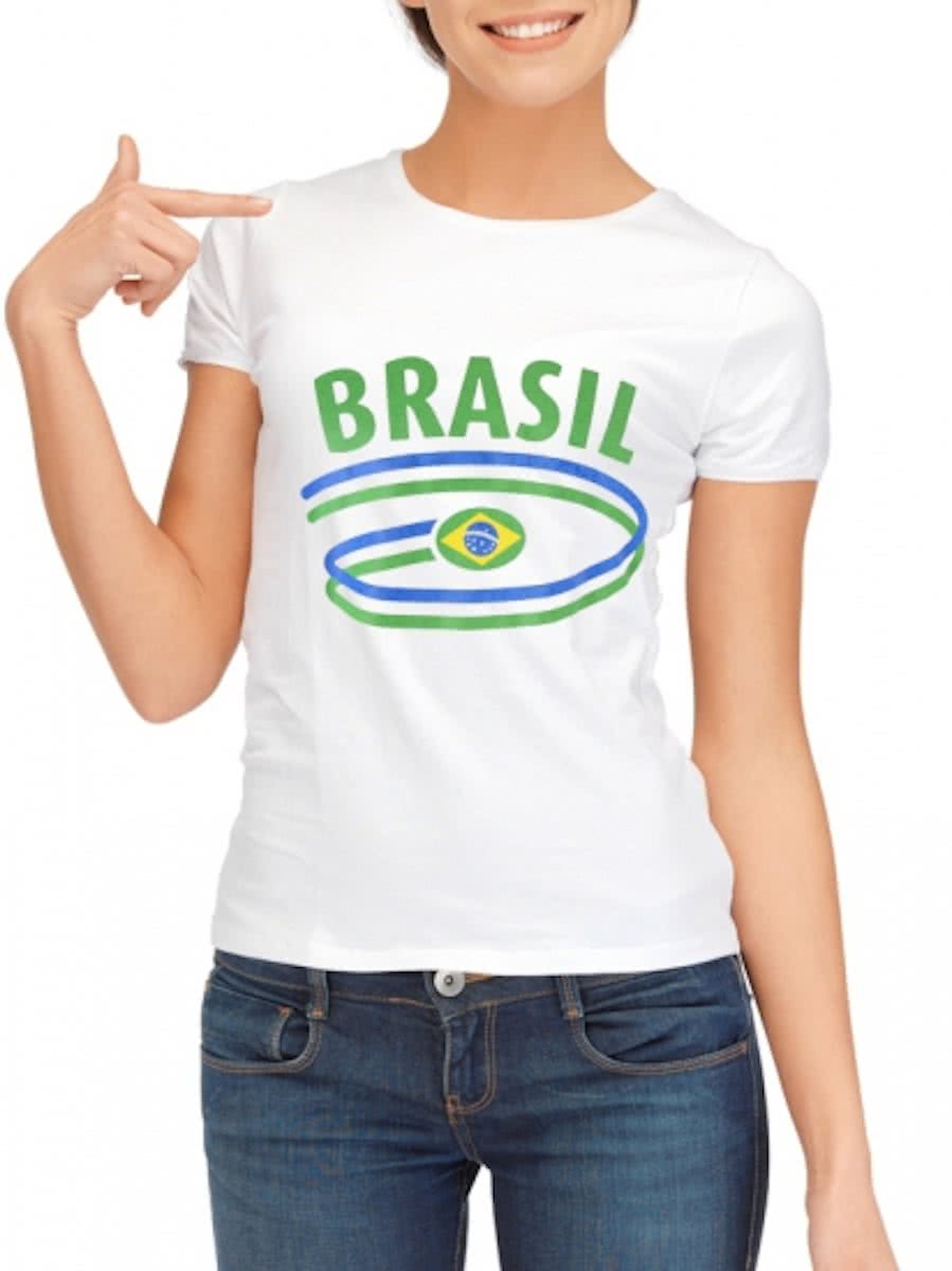 Wit dames t-shirt Brazilie Xl