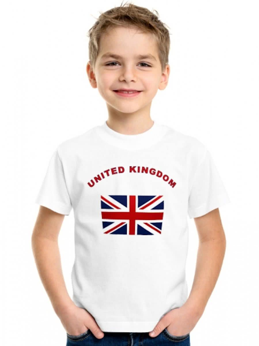 Wit kinder t-shirt United Kingdom 110-116 (xs)