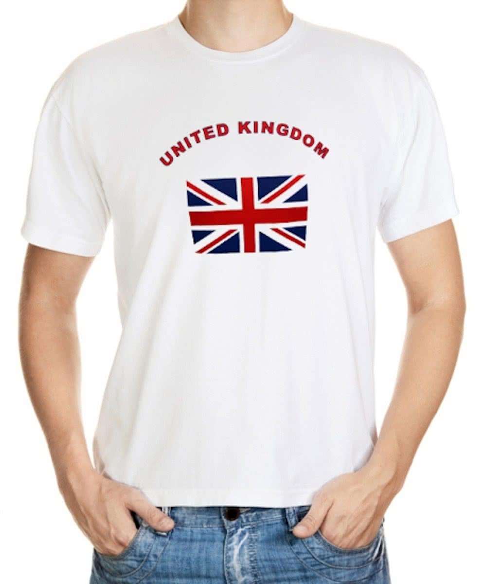 Wit t-shirt United Kingdom voor heren M