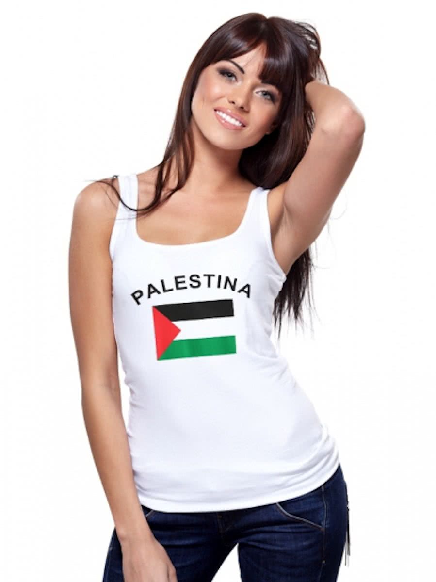 Witte dames tanktop Palestina Xl