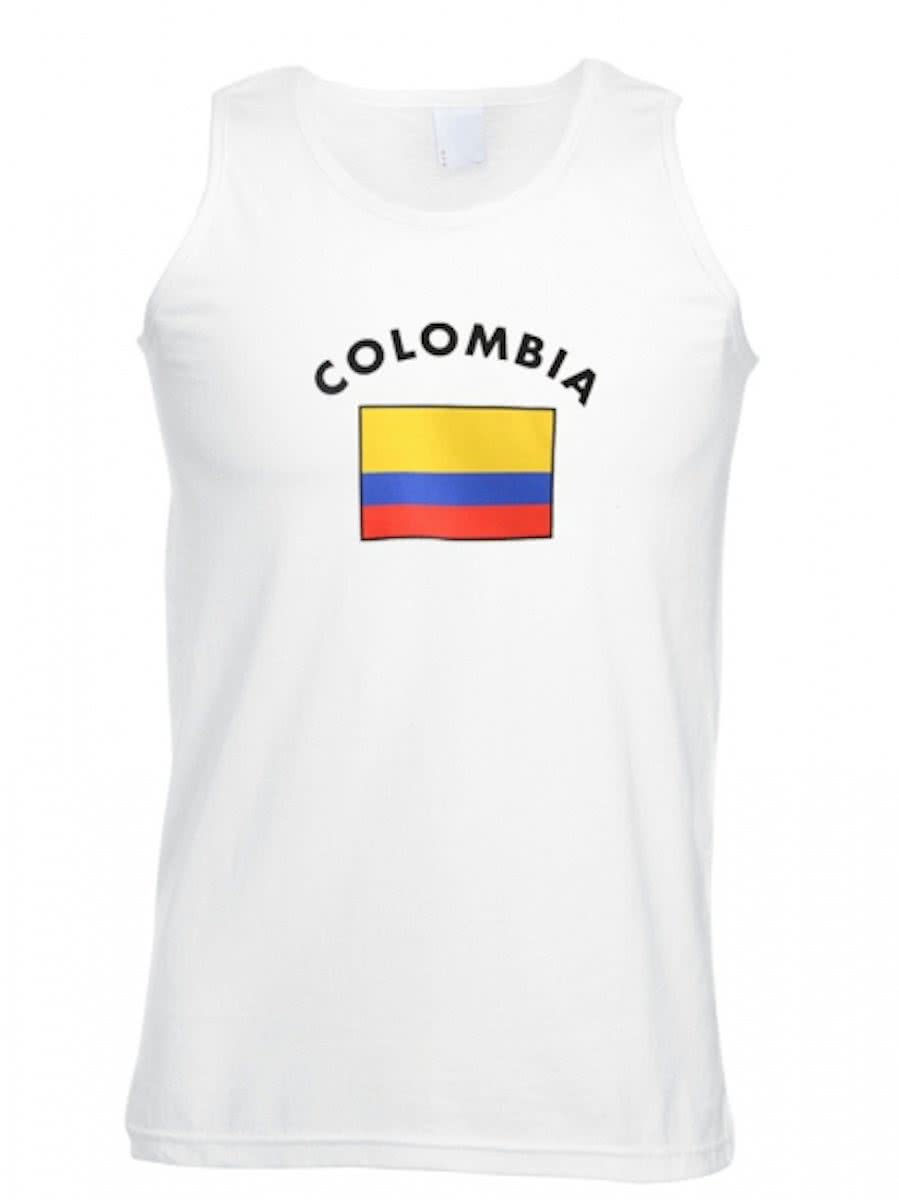 Witte heren tanktop Colombia 2xl