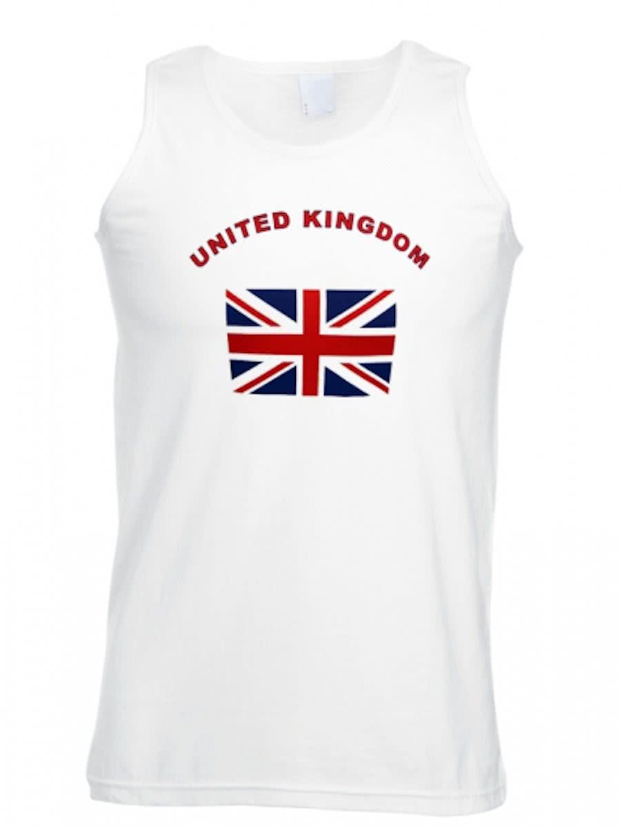 Witte heren tanktop United Kingdom 2xl