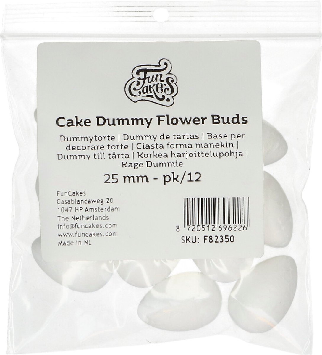 FunCakes - Dummy - Bloemknoppen - 25 mm - pk/12