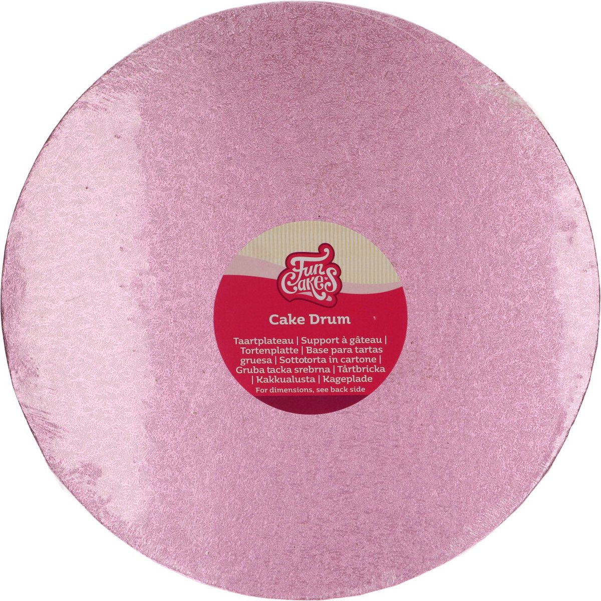 FunCakes Cake Drum - Taartplateau - Rond - Roze - Ø30,5 cm