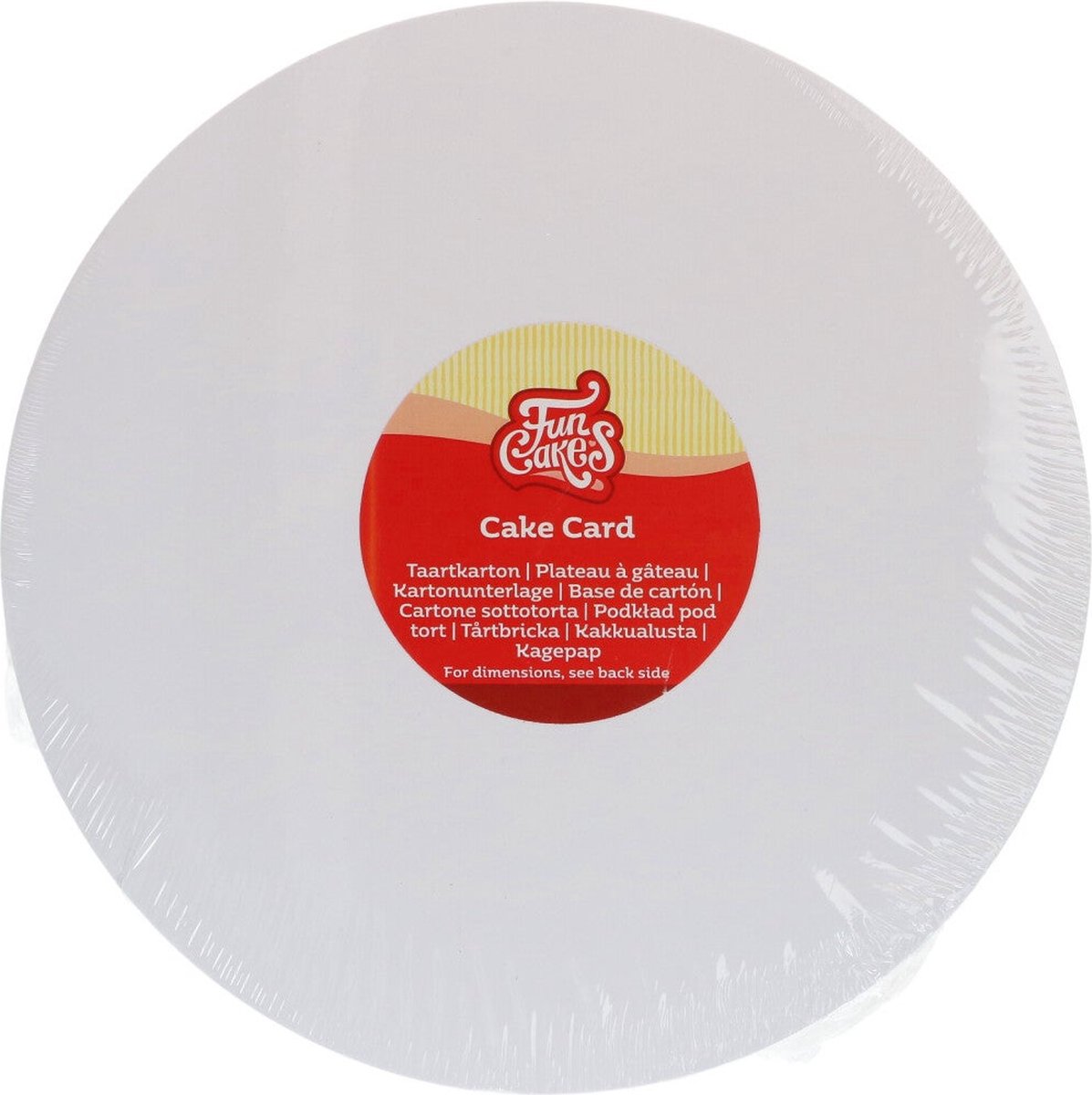 FunCakes Vetvrij Karton - Rond - 28 cm - pk/5 - Taartonderlegger - Taartkarton - Taartonderzetter