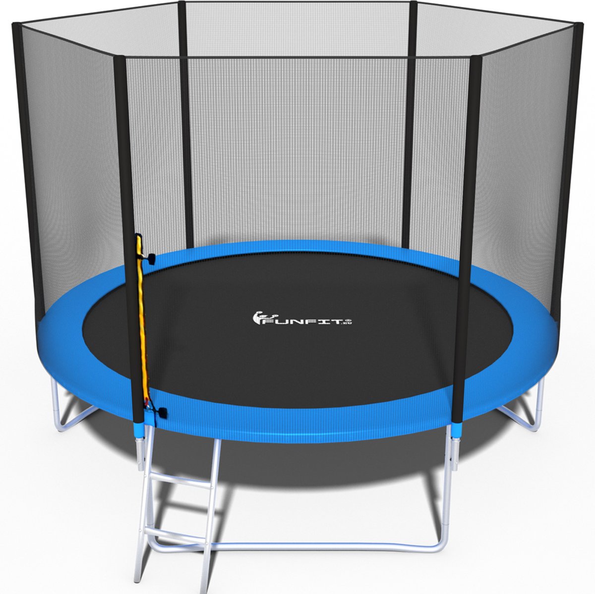 Trampoline - blauw - 312 cm - met net en ladder - tot 120 KG