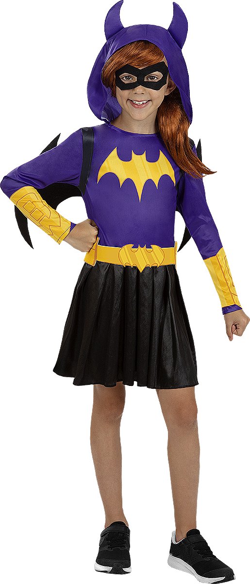 FUNIDELIA Batgirl Superhero Girls DC-kostuum - 7-9 jaar (134-146 cm)