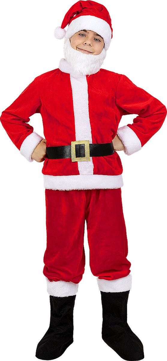 FUNIDELIA Deluxe Kerstman kostuum voor jongens Santa Claus - 5-6 jaar (110-122 cm) - Rood