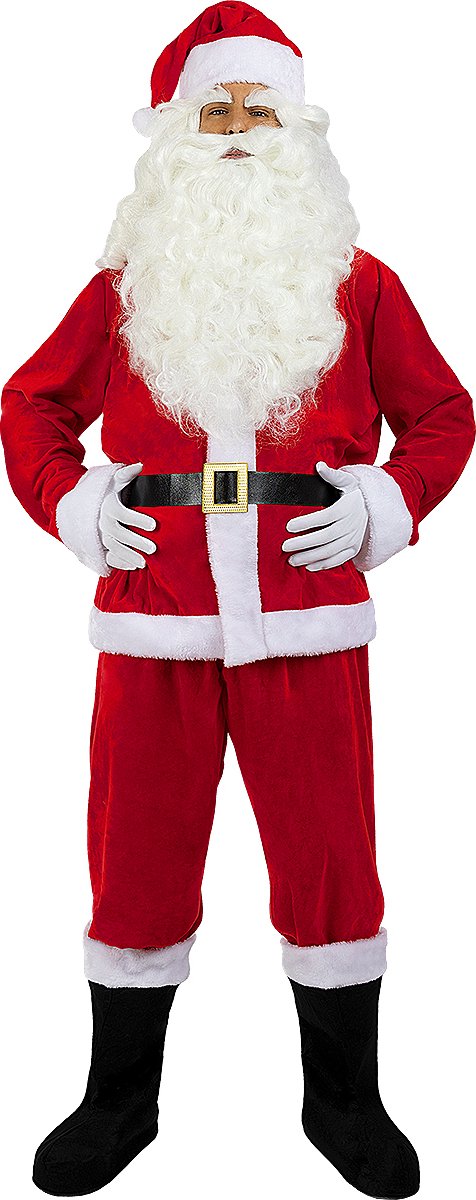 FUNIDELIA Deluxe Kerstman kostuum voor mannen Santa Claus - Maat: XL - Rood