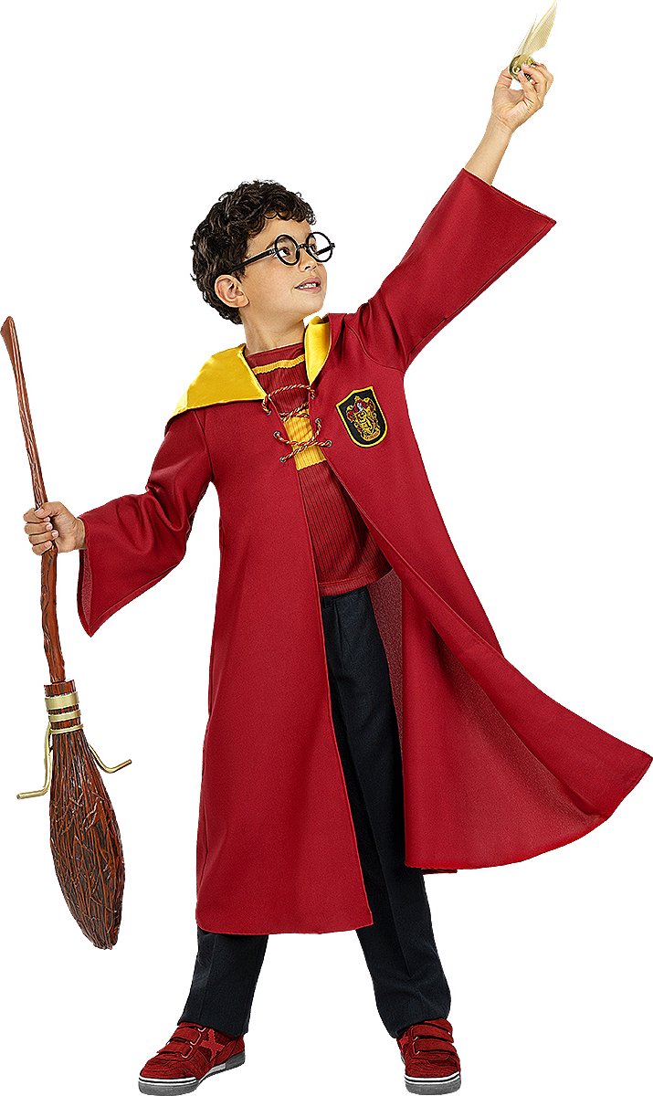 FUNIDELIA Griffoendor Zwerkbal Kostuum - Harry Potter voor meisjes en jongens Films & Series - 10-12 jaar (146-158 cm) - Bordeaux rood