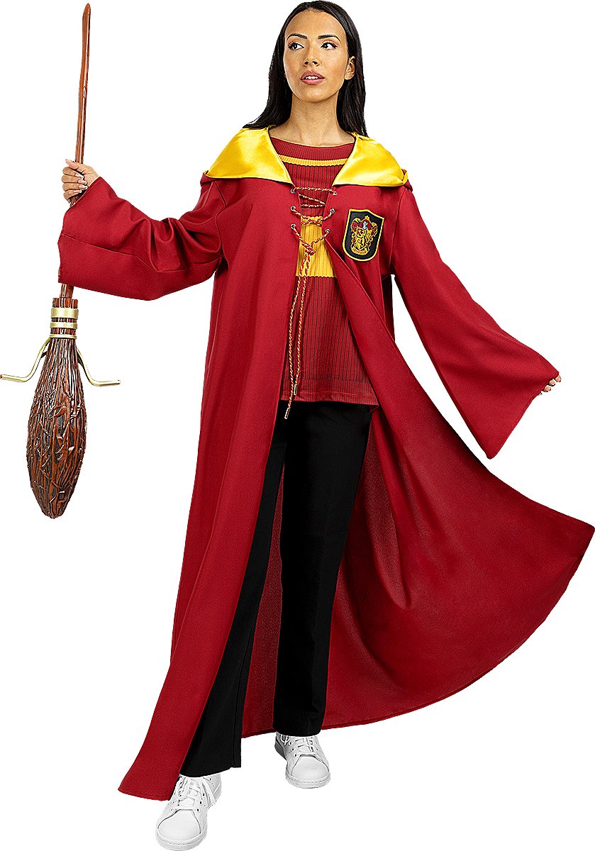 FUNIDELIA Griffoendor Zwerkbal Kostuum - Harry Potter voor vrouwen en mannen Films & Series - Maat: L - Bordeaux rood