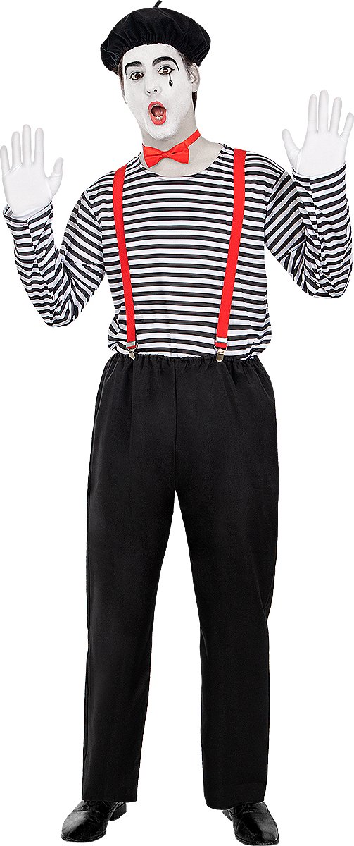 FUNIDELIA Mime Kostuum Voor voor mannen - Maat: L - XL - Zwart