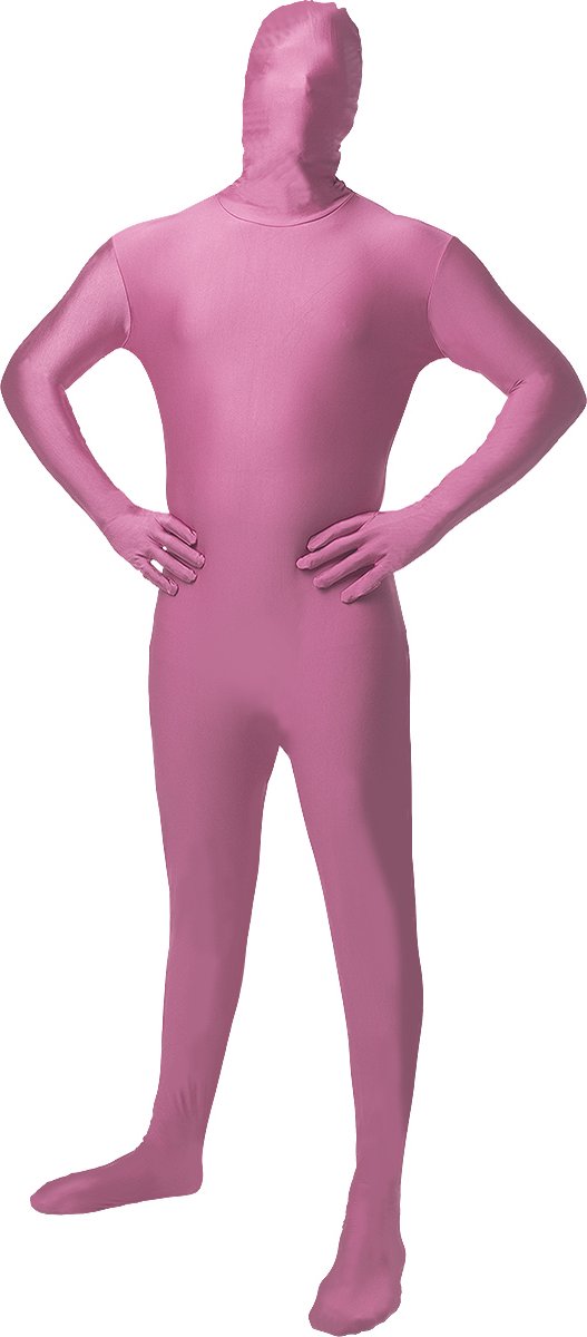 FUNIDELIA Second Skin kostuum in roze voor vrouwen en mannen Origineel & Grappig - Maat: XL - Roze