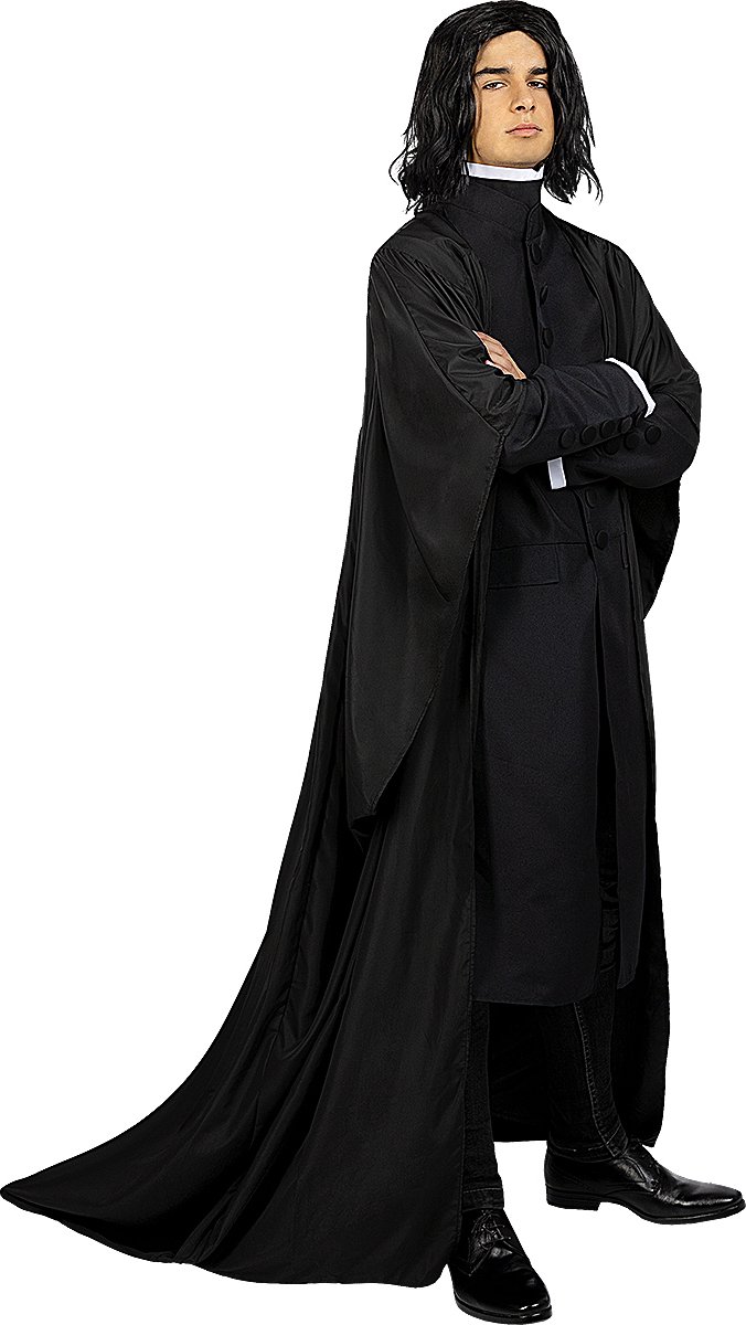 FUNIDELIA Severus Sneep kostuum - Harry Potter voor mannen Films & Series - Maat: M-L - Zwart