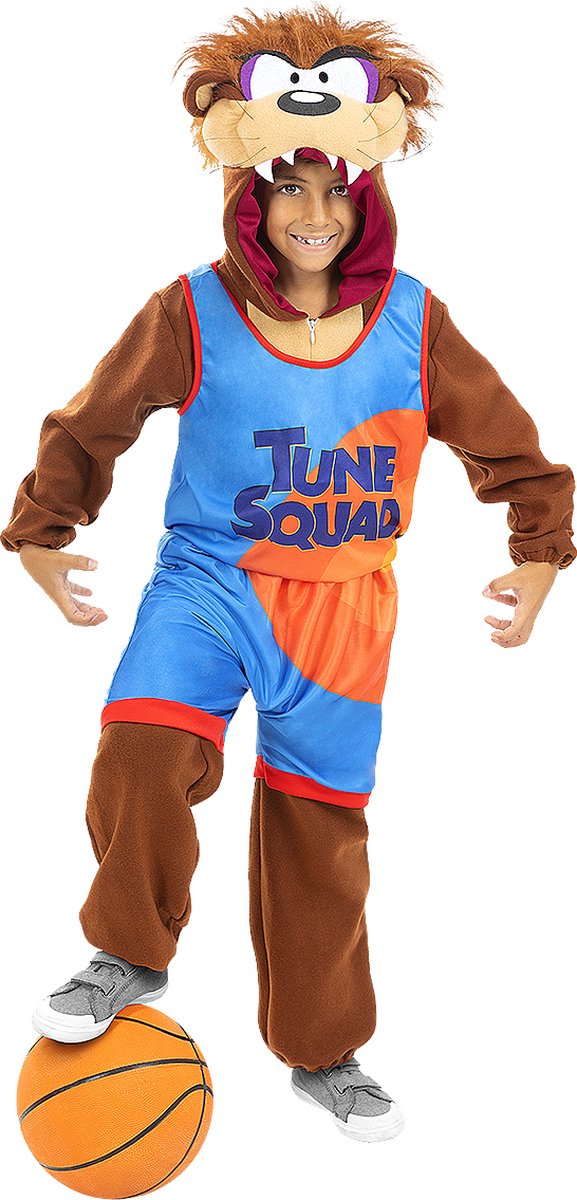 FUNIDELIA Taz Space Jam kostuum - Looney Tunes voor jongens Basketbal - 5-6 jaar (110-122 cm) - Bruin