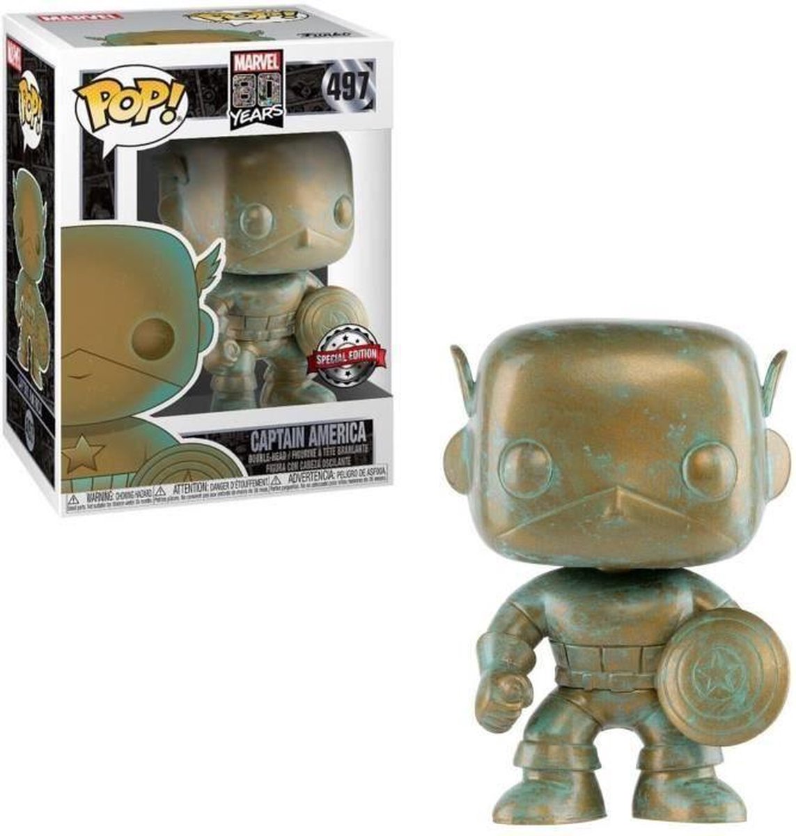 Beeldje   Pop! Marvel: Marvel 80th - Captain America (PT)