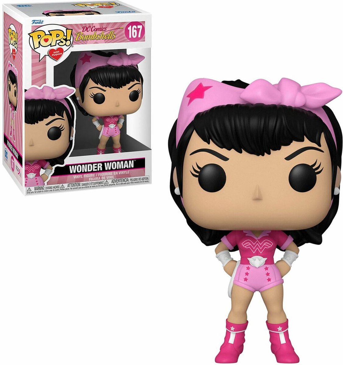 DC COMICS - Bobble Head POP N° 167 - Wonder Woman Breast Cancer